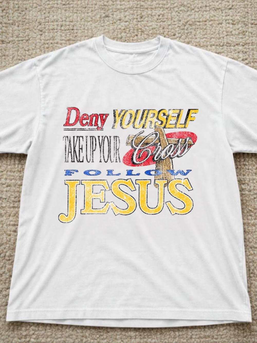 Gildan White Follow Jesus Grapgic Tee